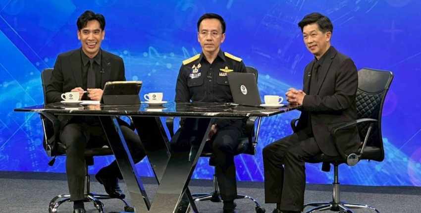 อธิบดีกรมศุลกากร บันทึกเทปในรายการข่าวช่วง “ทำไม” ณ สถานีโทรทัศน์แห่งประเทศไทย (NBT)