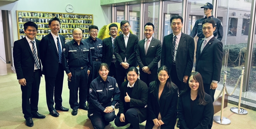 The top executives of Customs Department visited at Tokyo Customs Canine Training Center in Chiba, Japan